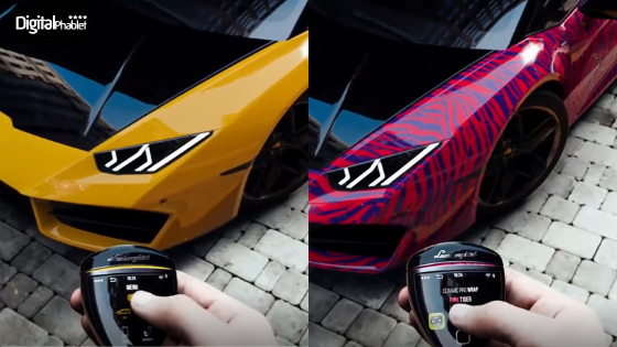 renk değiştiren Lamborghini