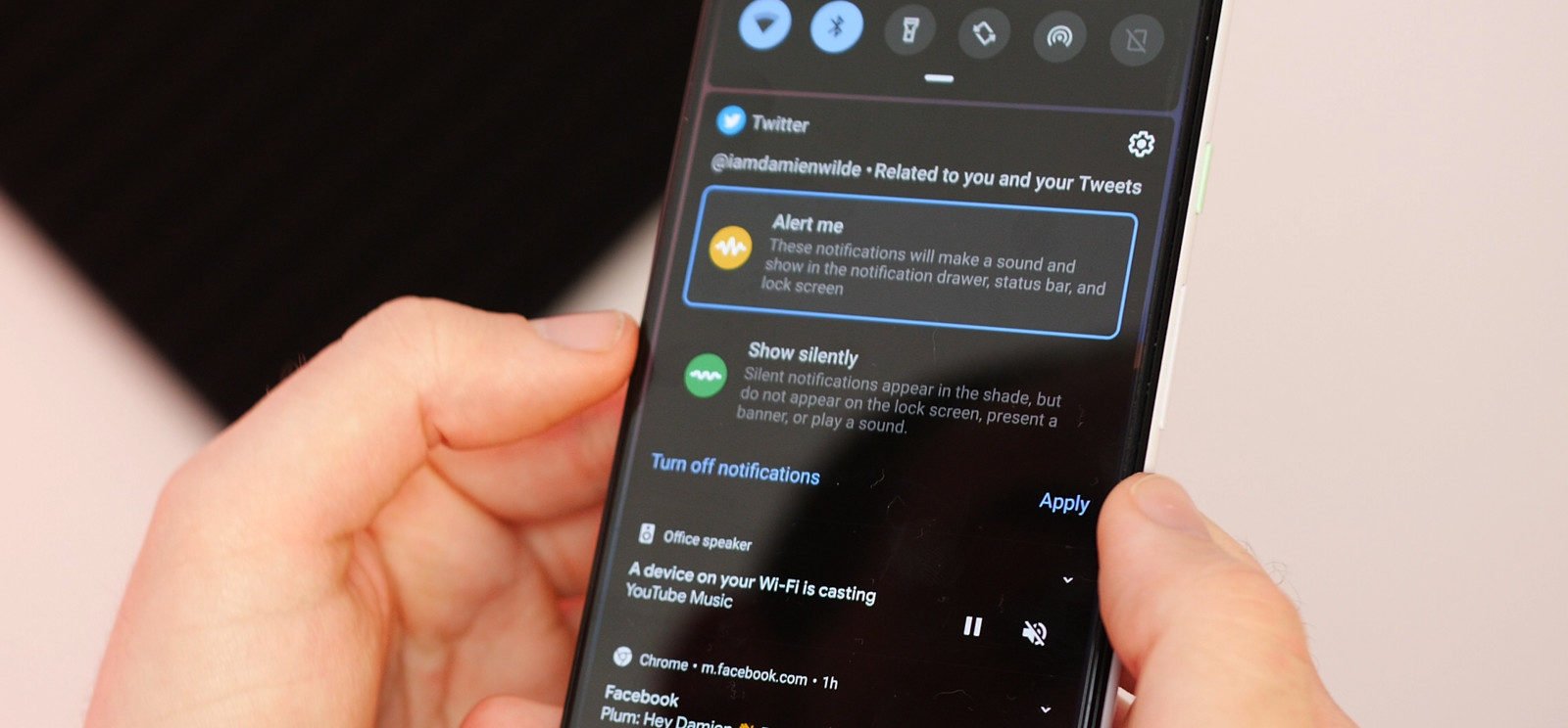 Android q features notification control