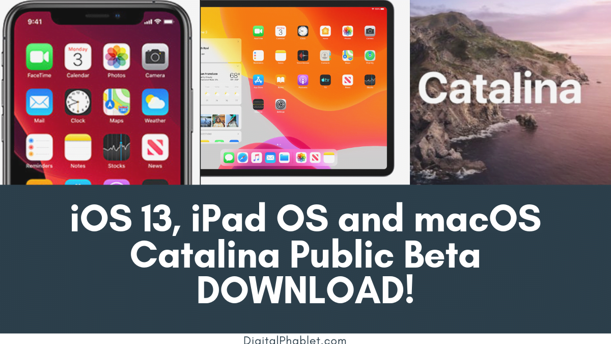Public beta version iOS 13 iPad OS macOS Catalina download