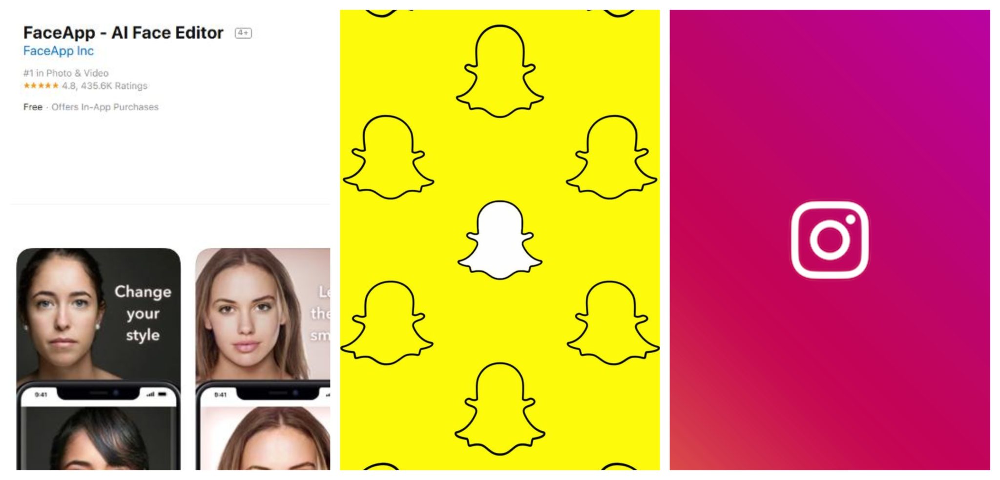 Faceapp snapchat instagram furto di dati