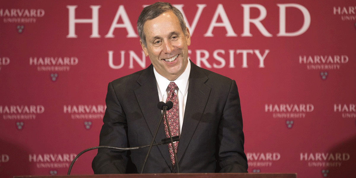 Präsident der Harvard University Coronavirus
