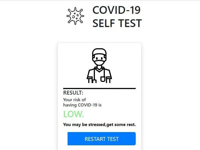 Coronavirus Online Test