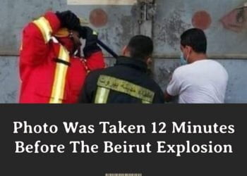 La foto è stata scattata 12 minuti prima dell'esplosione di Beirut