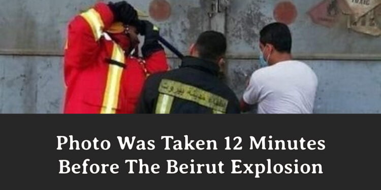 La foto è stata scattata 12 minuti prima dell'esplosione di Beirut