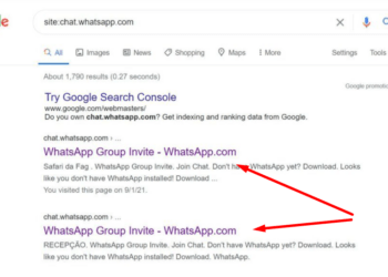 Private WhatsApp-Gruppen-Chat-Links in der Google-Suche