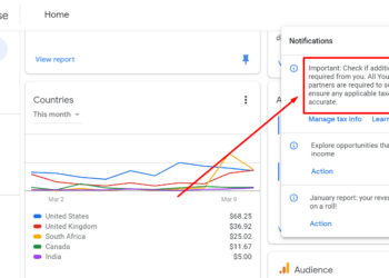 Adsense additional tax information is required from you
