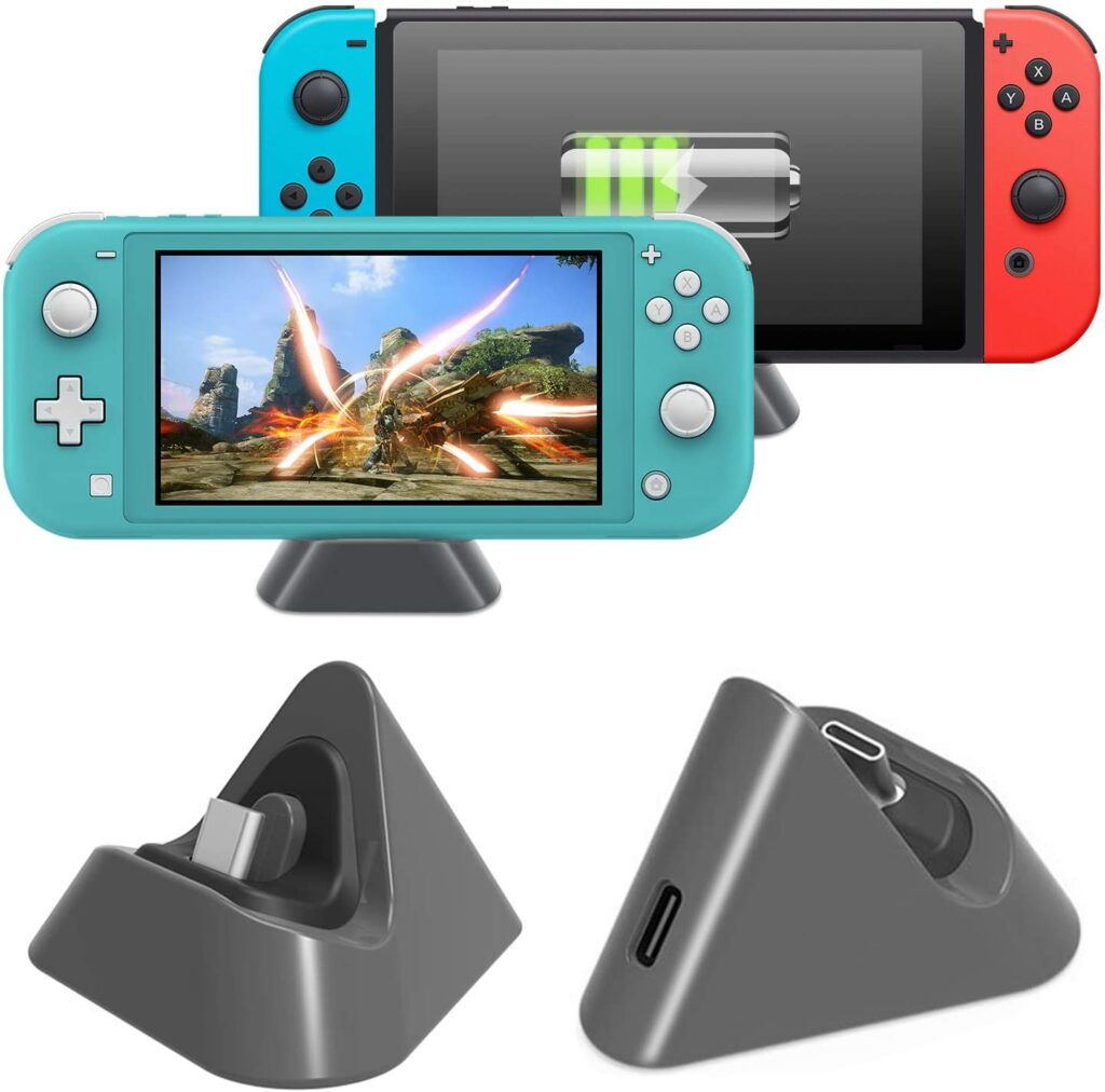 Charging Dock and Charger Stand Station for Nintendo Switch and Lite