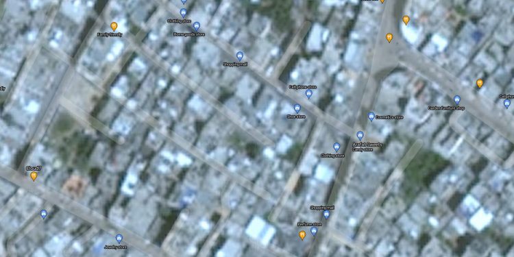 Gaza op Google Maps