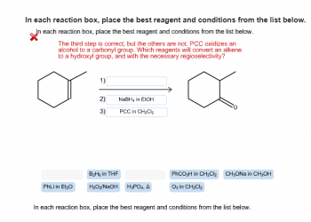 each reaction box questions solved
