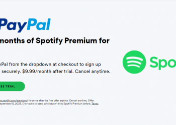 3 Monate kostenloses Spotify von PayPal