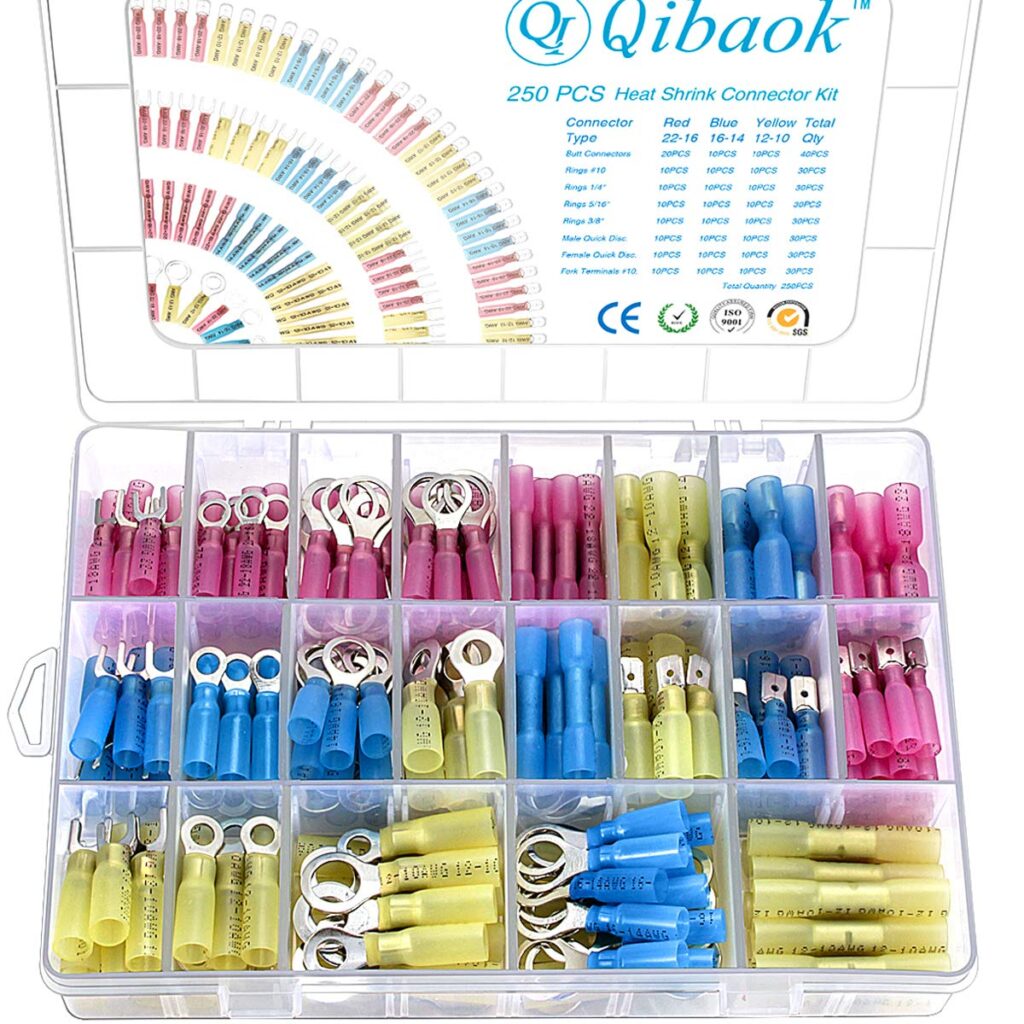 Qibaok Heat Shrink Wire Connectors Electrical Terminals Kit