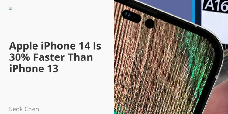 iphone 14 is faster than iphone 13