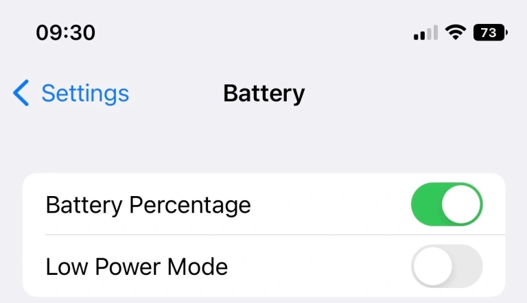 ios 16 beta 5 battery percentage enabled