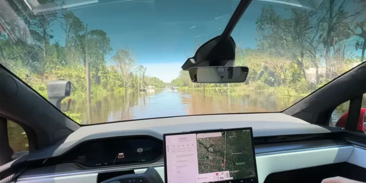 Tesla Model X boat mode