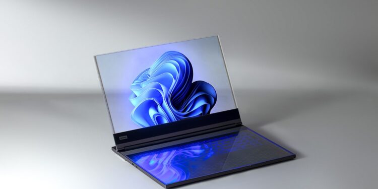 Lenovo transparentes Laptop-Konzept 1