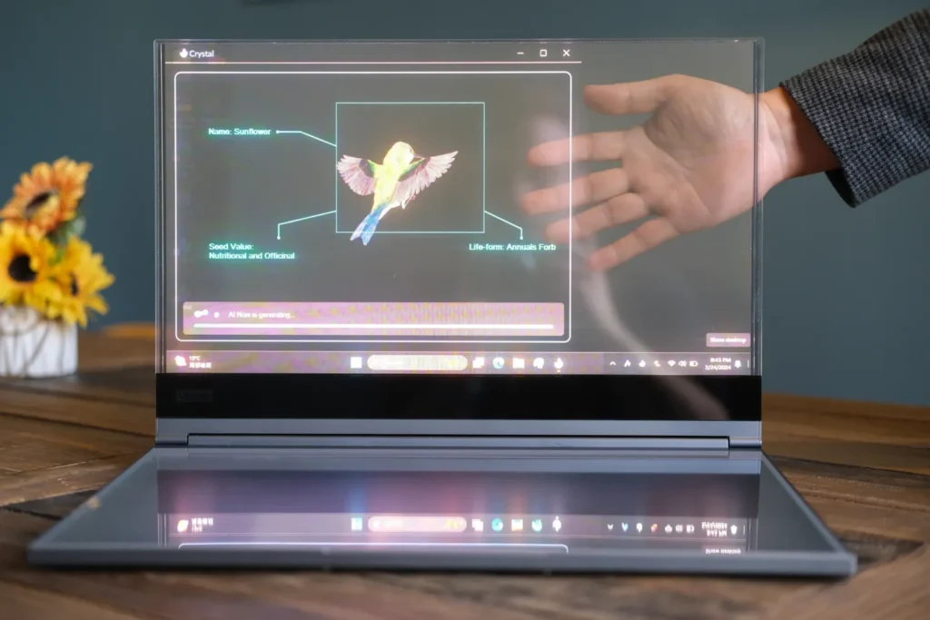 Lenovo transparentes Laptop-Konzept 2