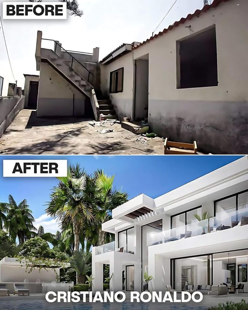 Cristiano Ronaldo house before and after