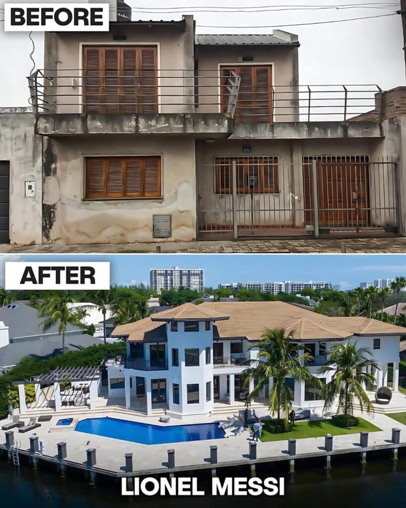 Messis house before and after