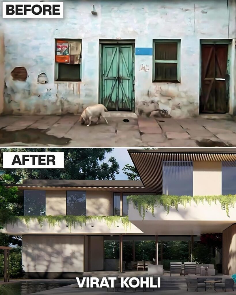 Virat Kohlis house before and after 1