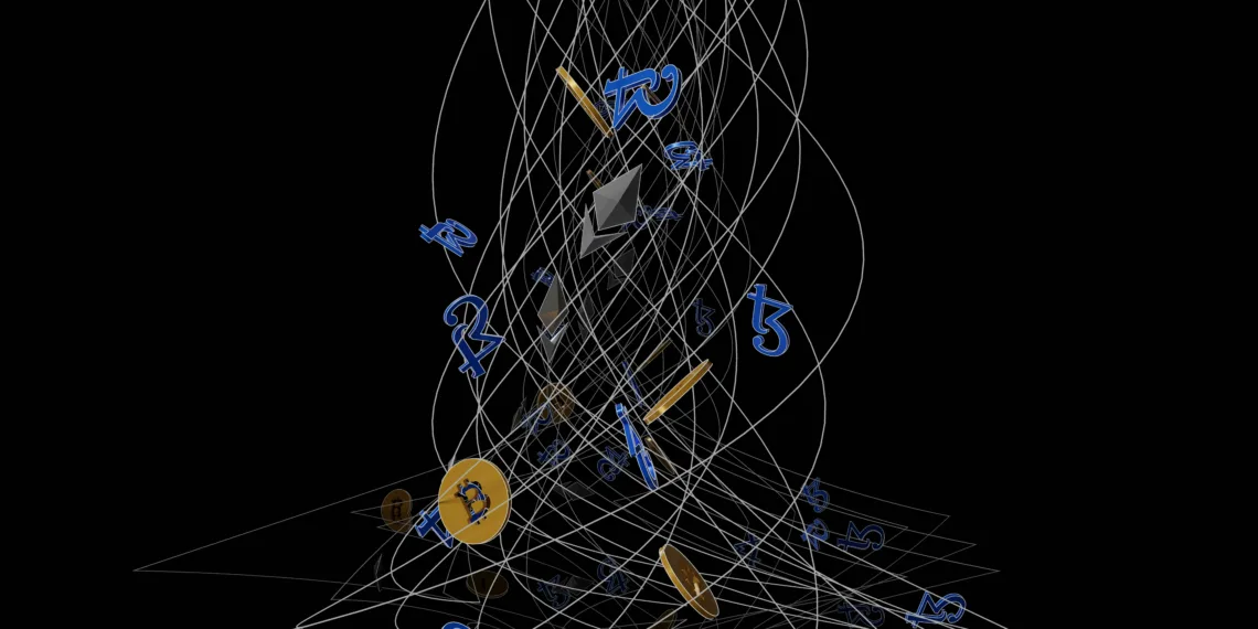 3d illustration of tezos coin a blockchain designed to evolve logo brand 3d design