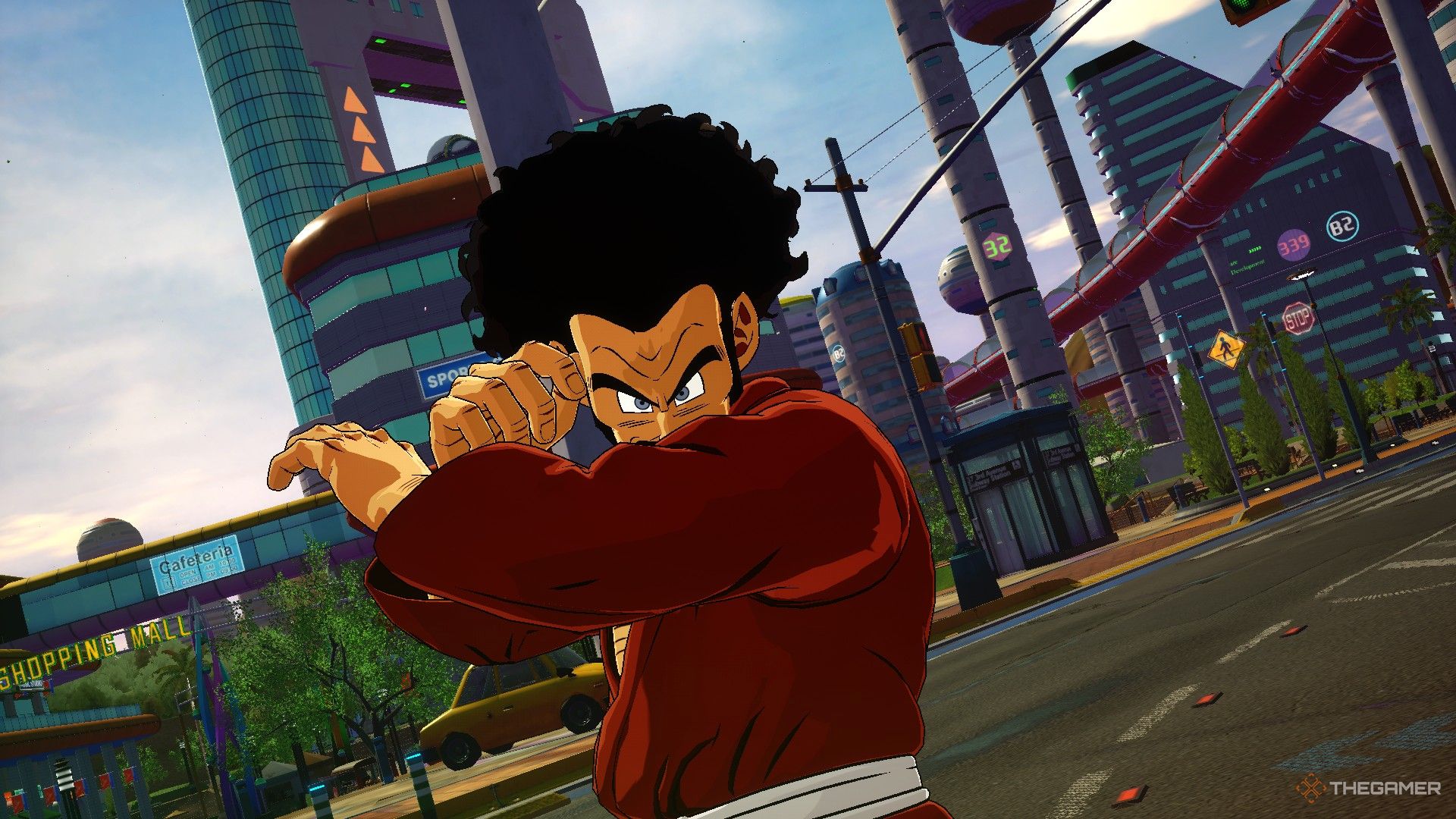 Dragon Ball Sparking Zero image showing Mr. Satan triggering False Courage.