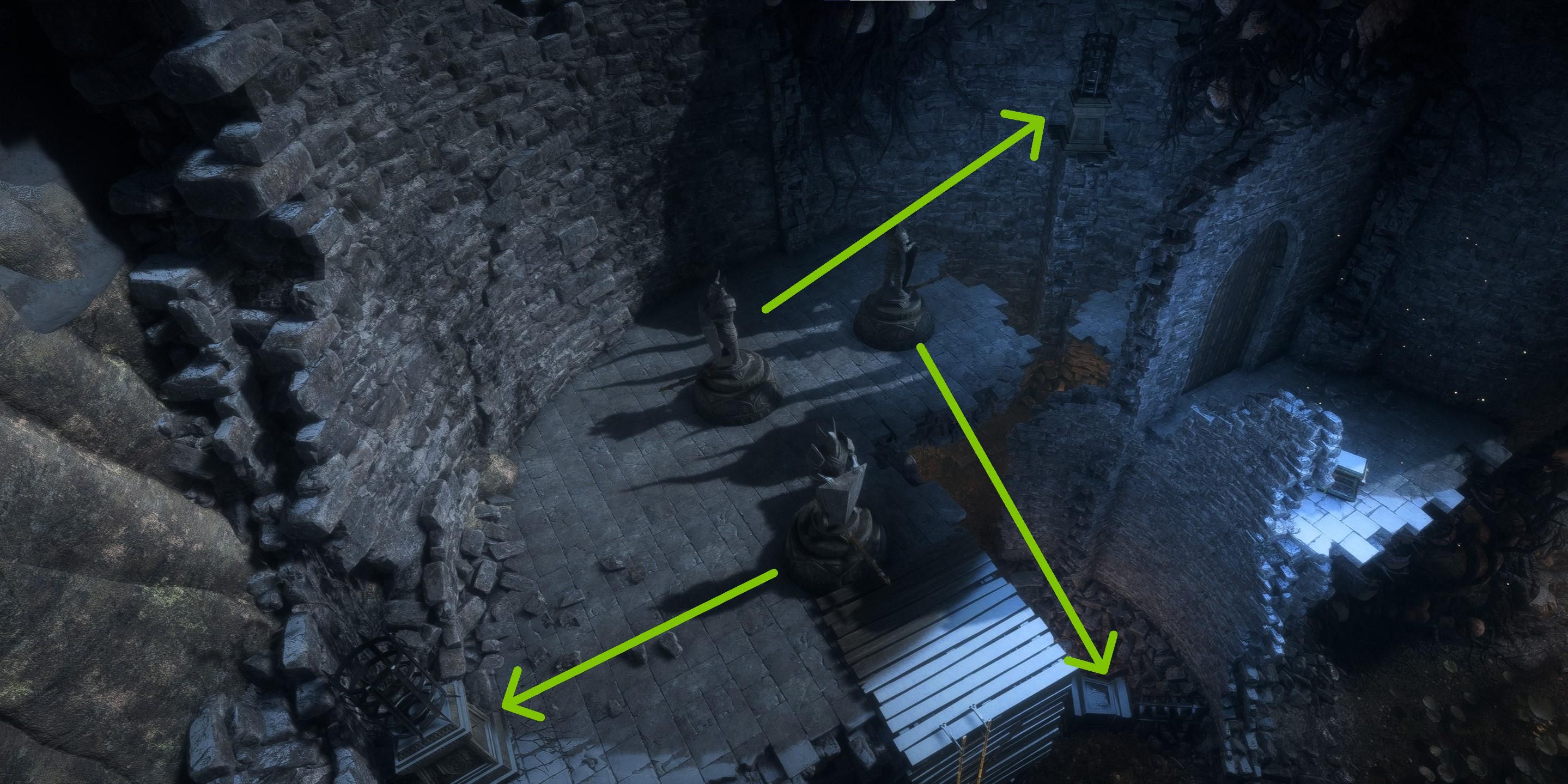 Solution to the statue puzzle in the sheltered glade in Dragon Age: The Veilguard