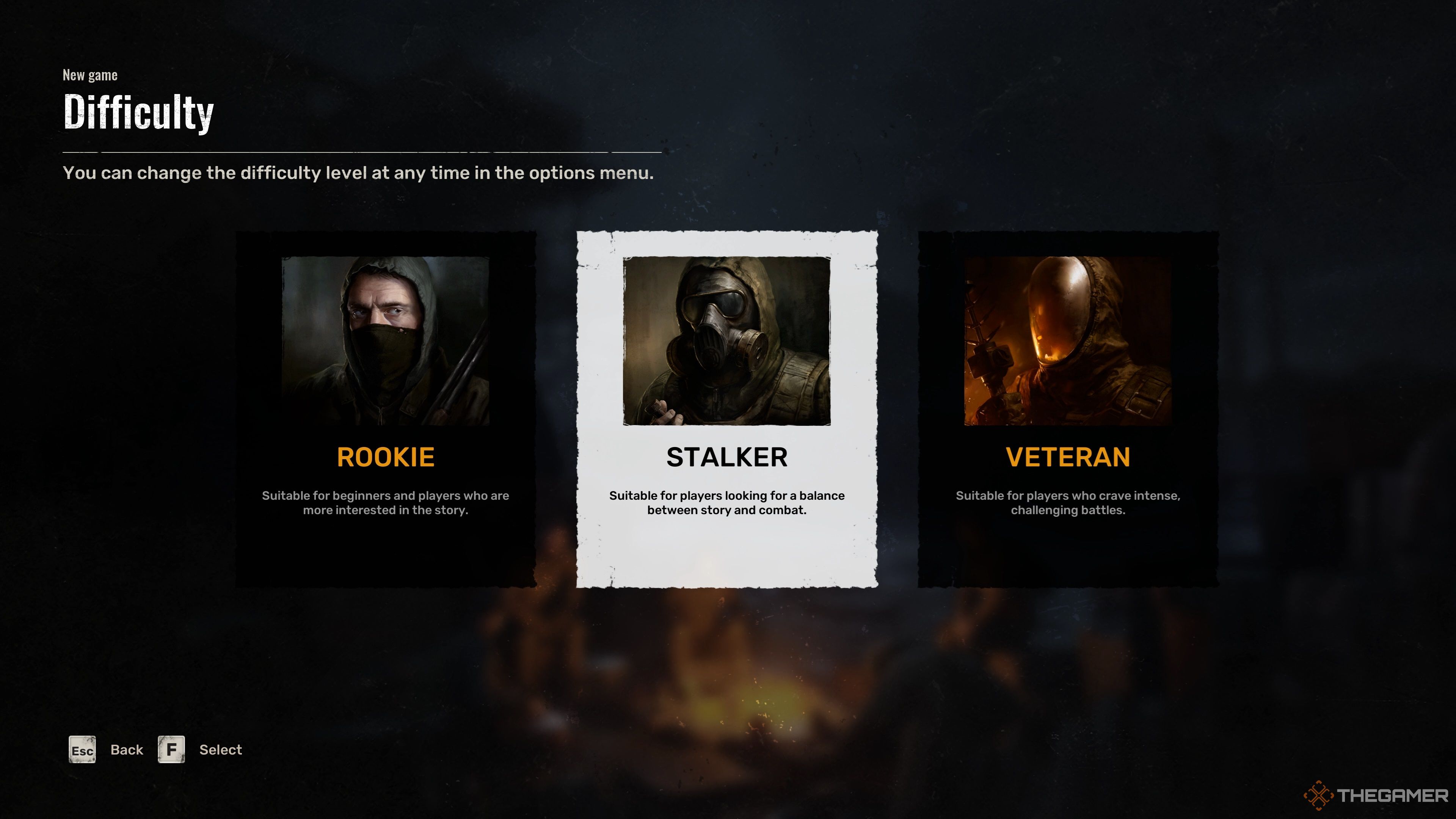 Overview of the Stalker difficulty setting in Stalker 2: Heart of Chornobyl.