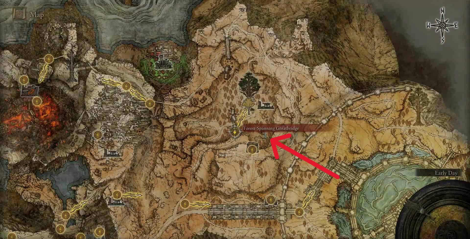 Location of Woodfolk Ruins