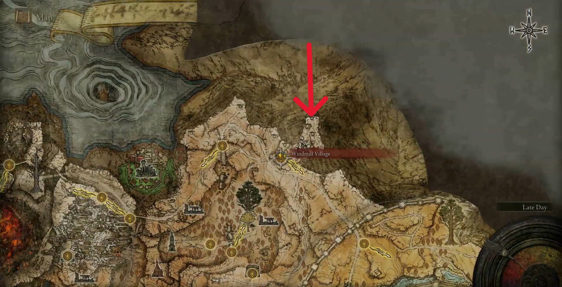 Location of Dominula Windmill Village