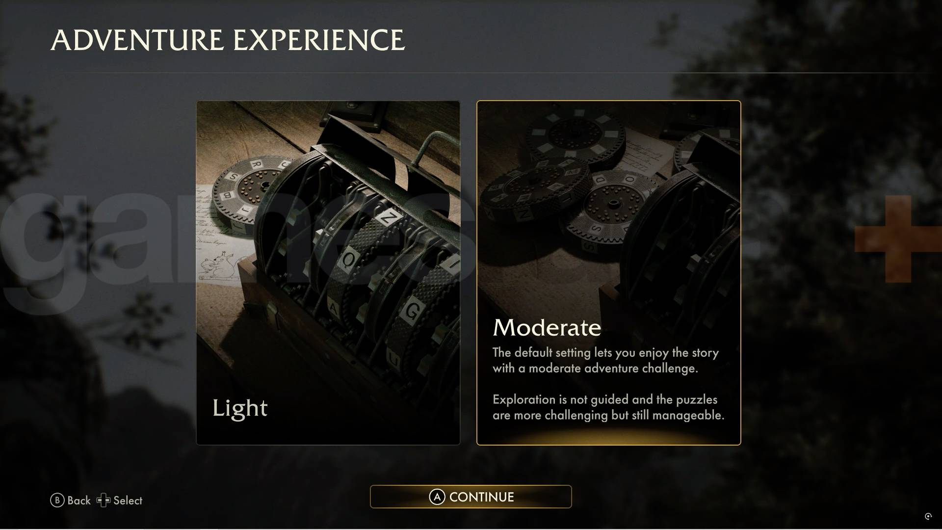 Adventure difficulty options in Indiana Jones and the Great Circle