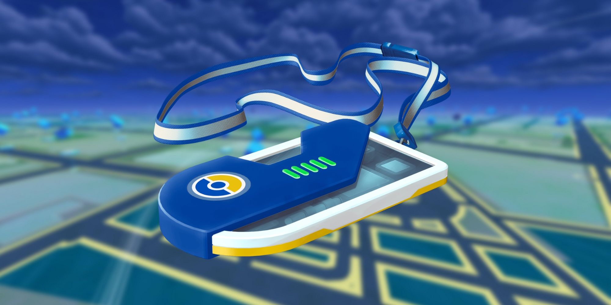 An image of a Pokémon Go ticket with a map background.
