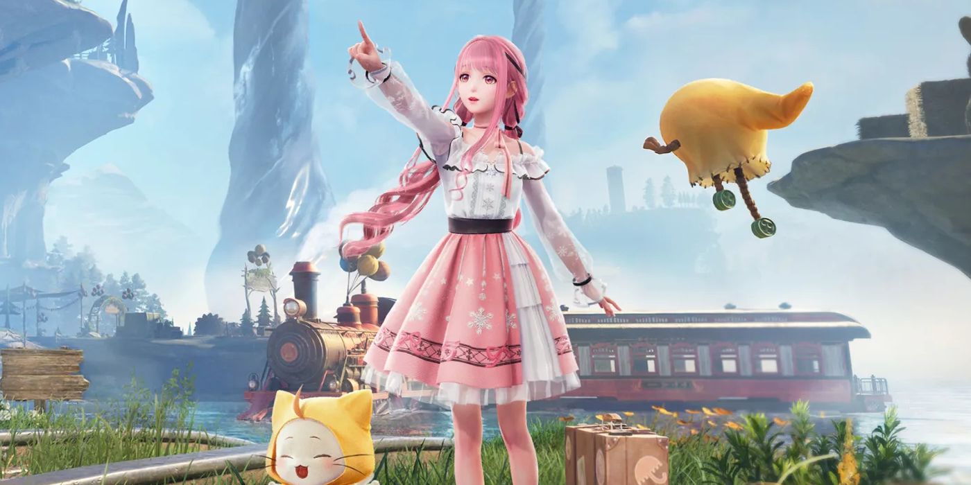 Nikki Pointing to the sky in Infinity Nikki