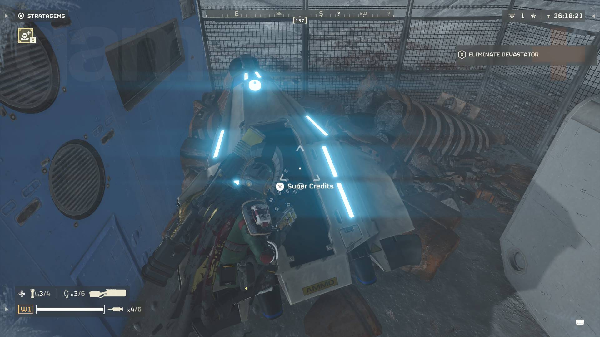 Helldivers 2 Super Credits in pod
