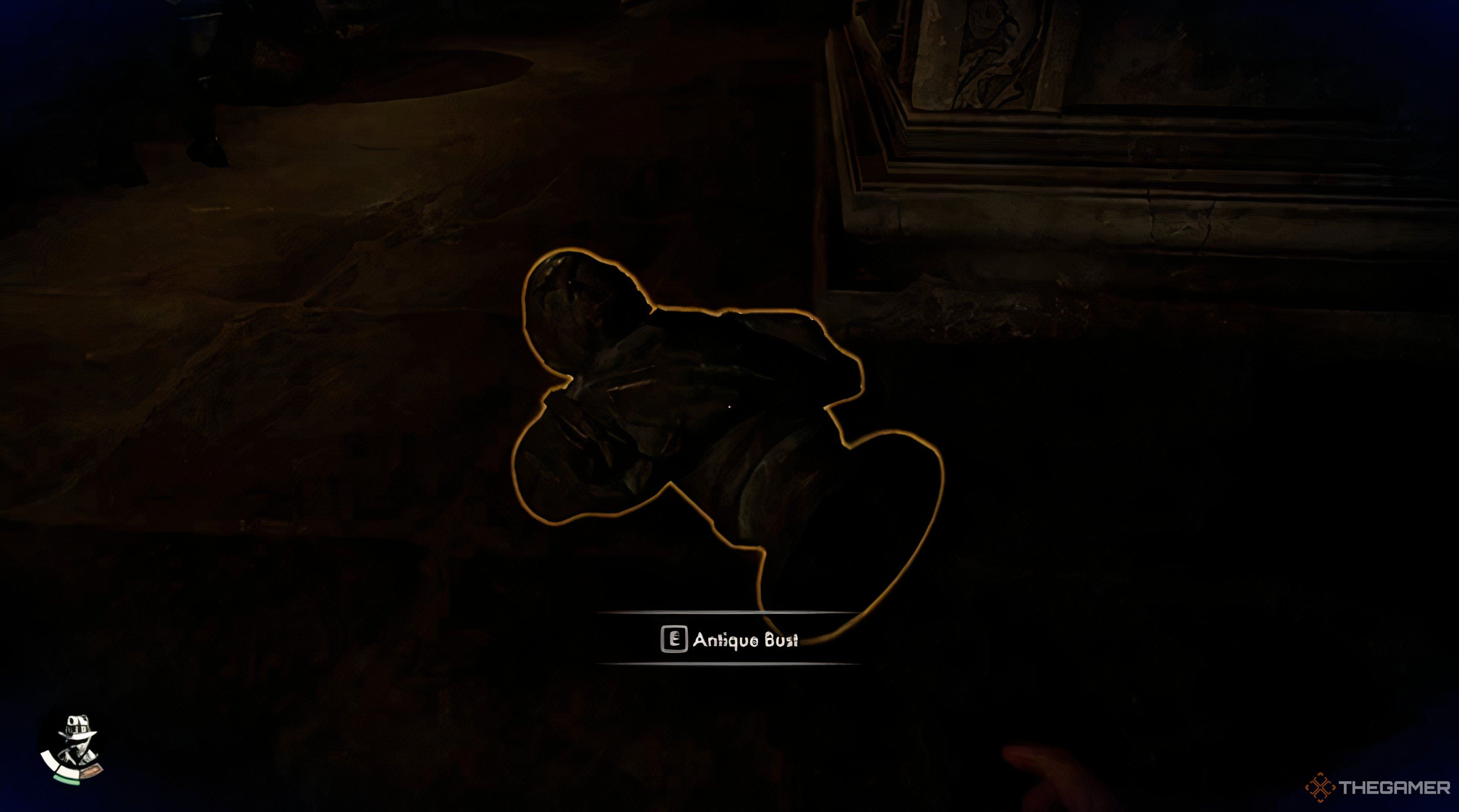 A bust on the floor in Indiana Jones and the Great Circle.