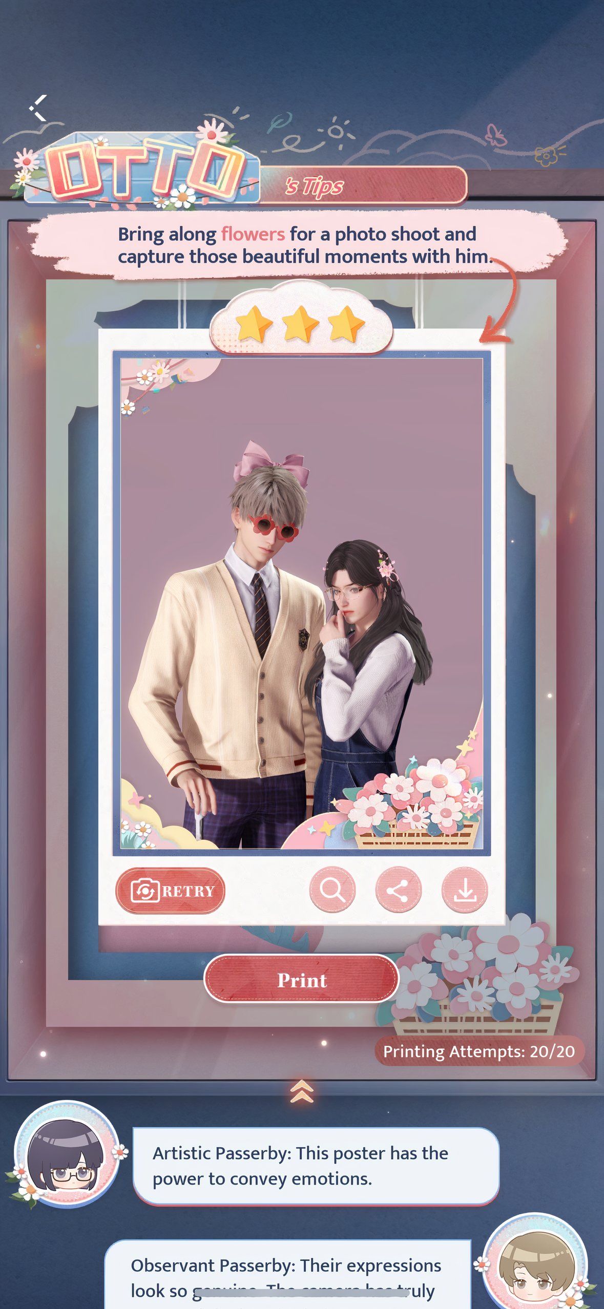 Love And Deepspace: An image of the player and Xavier in the third poster.