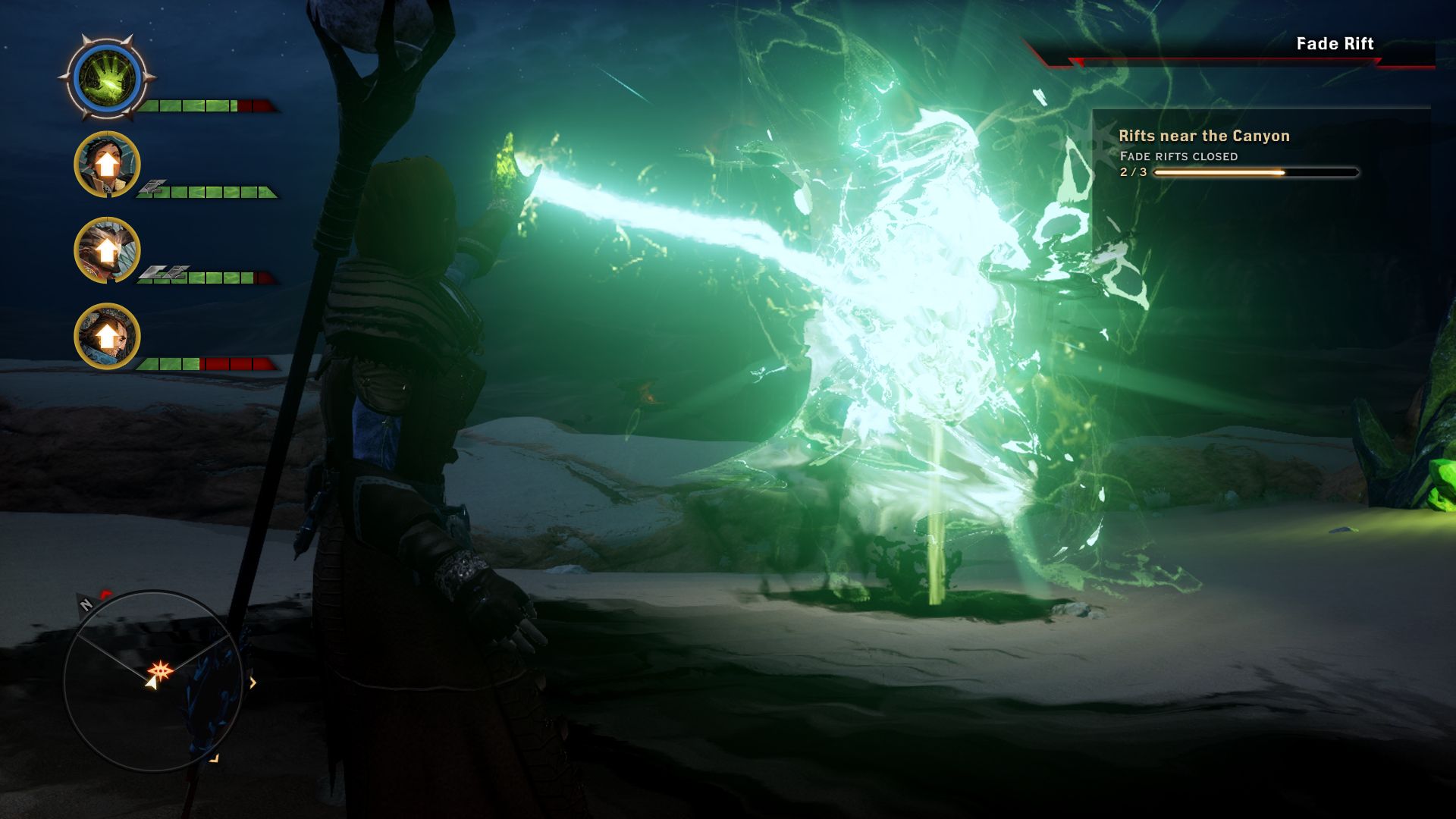Dragon Age Inquisition screenshot of Inquisitor closing a rift.