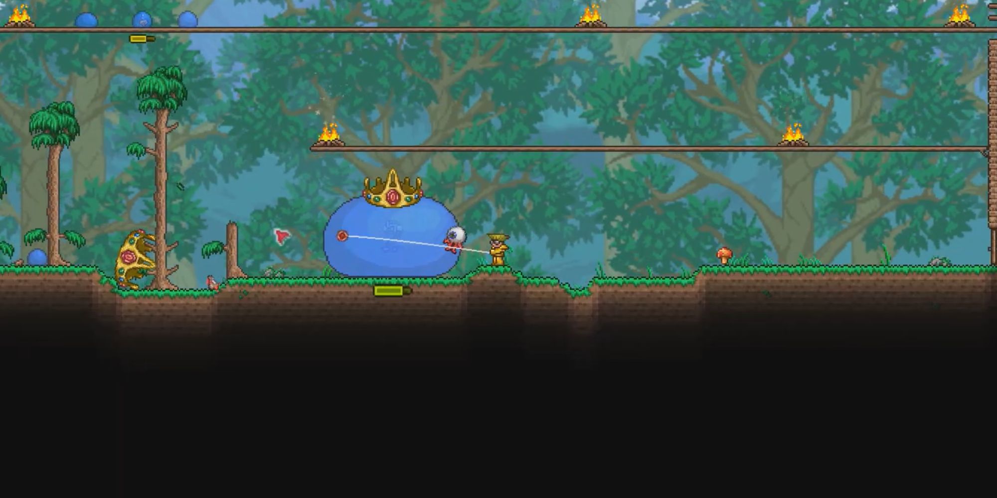 Terraria Boss Fight with King Slime.