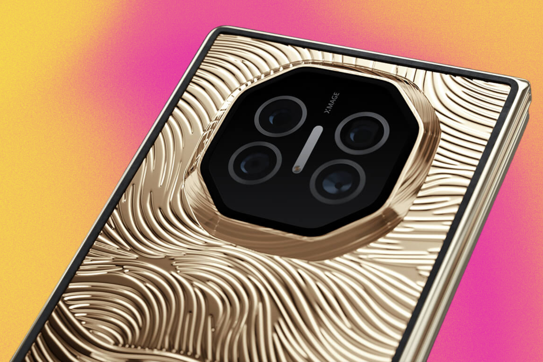 Camera bump of Huawei Mate XT Caviar Edition.