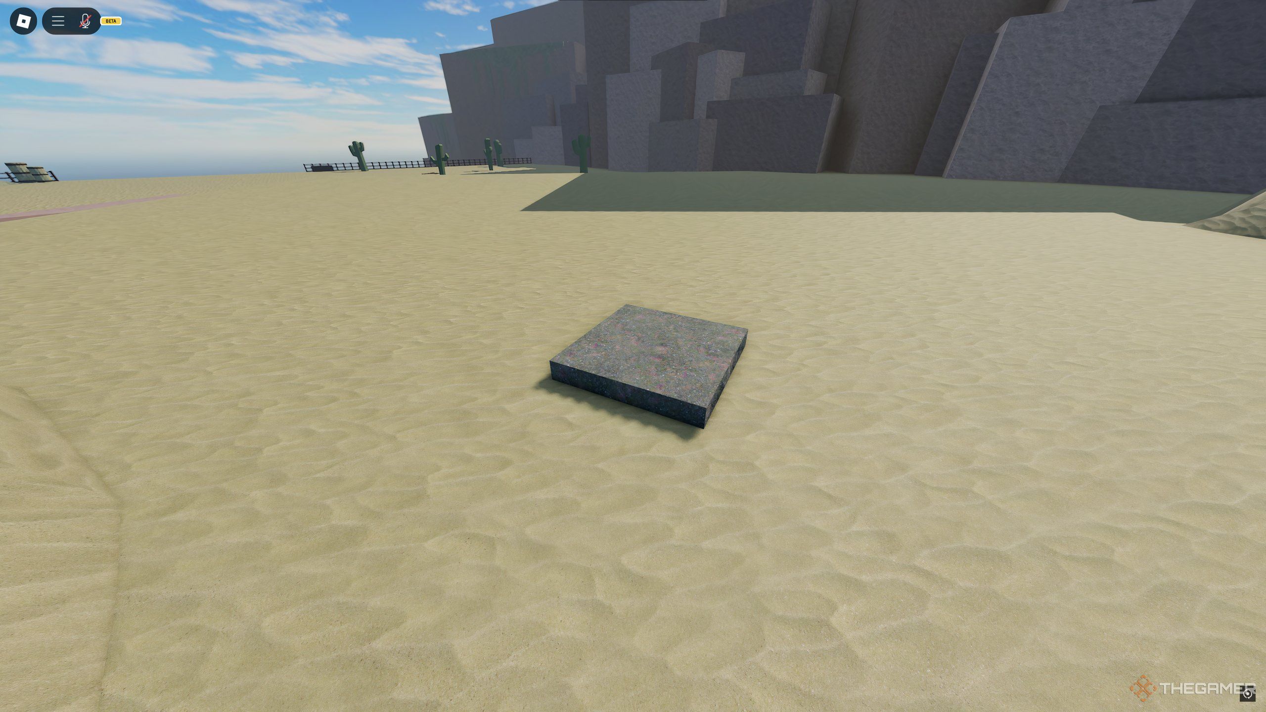 Sand Debris appearing throughout the Devil's Palm in Roblox: A Universal Time.