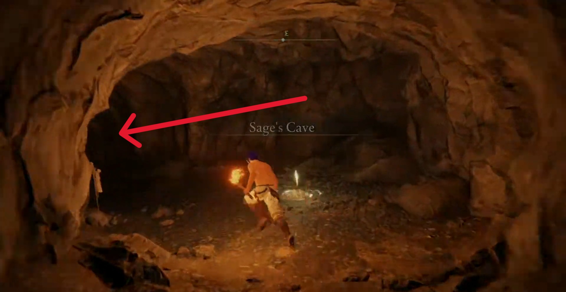 turn left in sage's cave