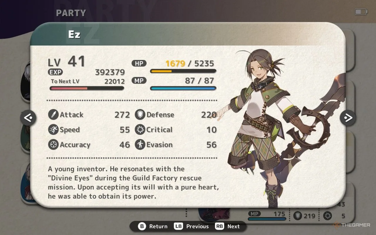 Top Skills to Unlock for EZ in Fantasian: Neo Dimension
