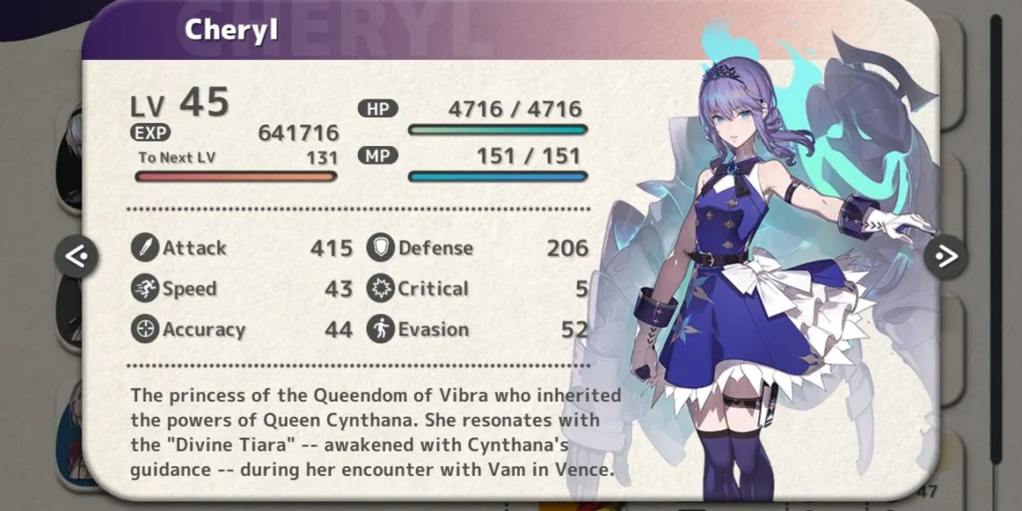 Top Skills for Cheryl in Fantasian: Neo Dimension Guide