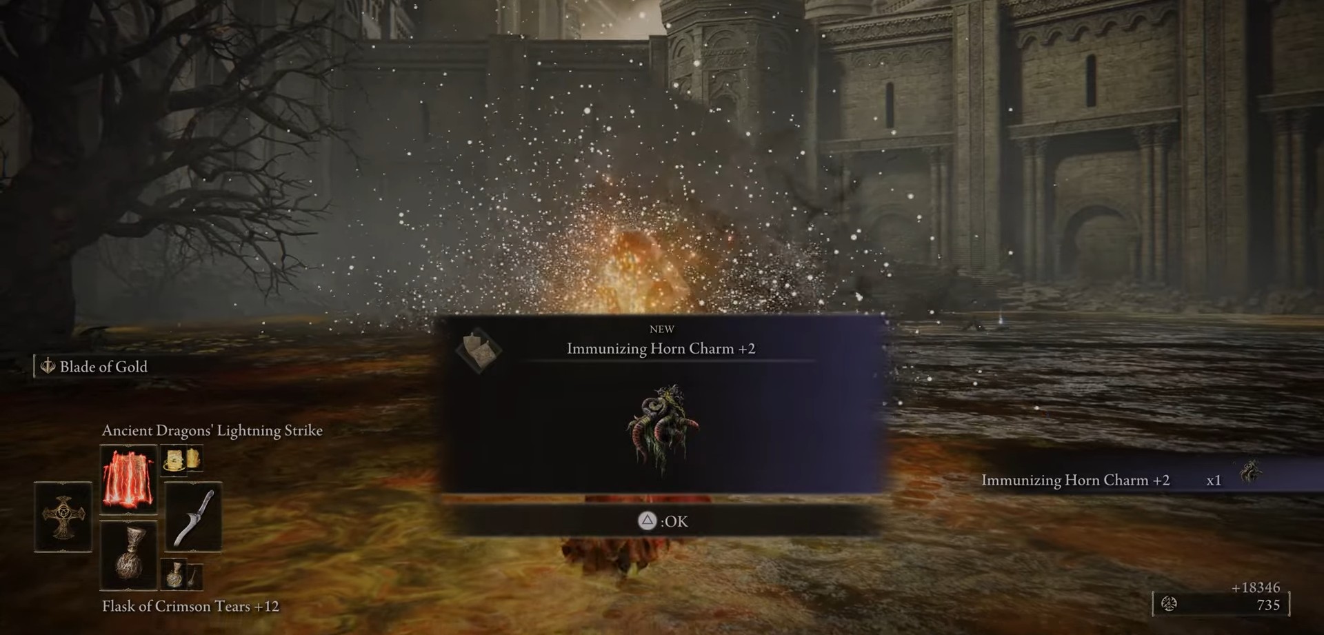 Immunizing Horn Charm 2 Location