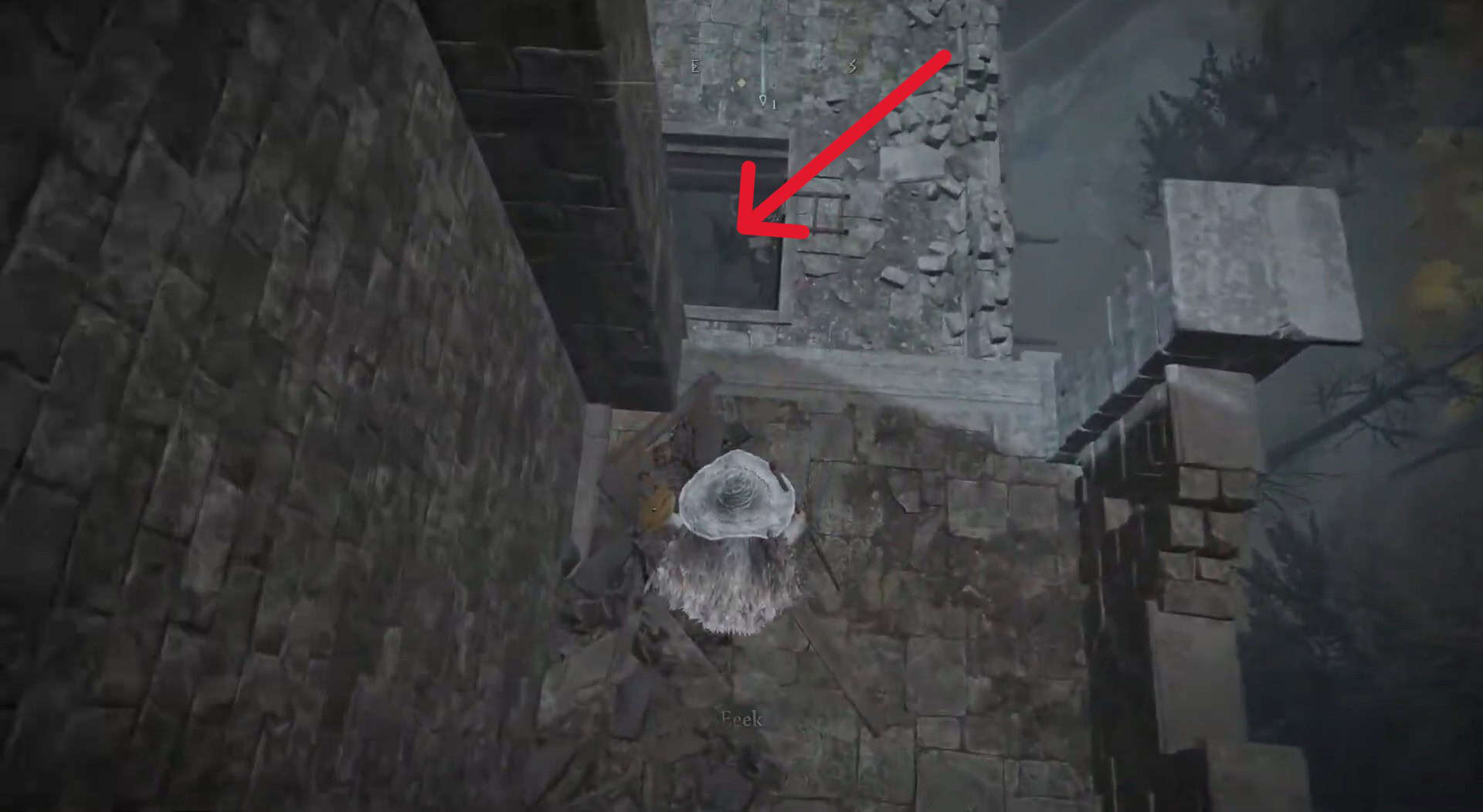 enter the room through roof hole