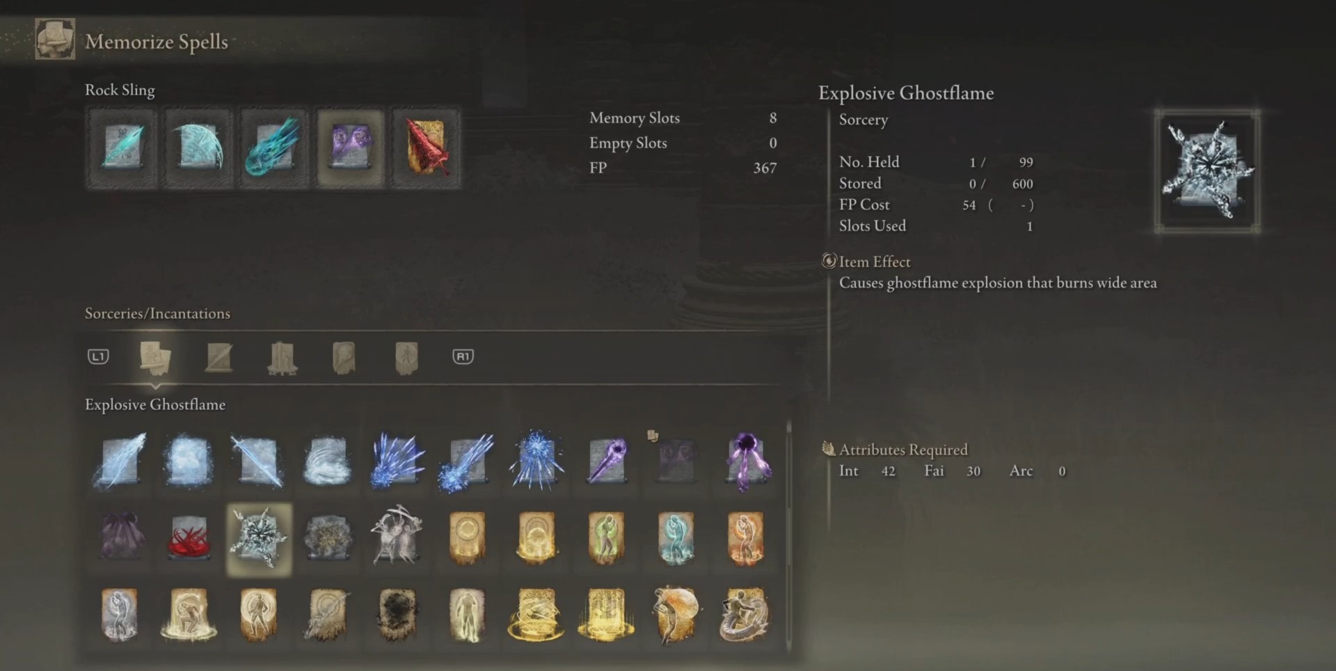 Explosive Ghostflame stats