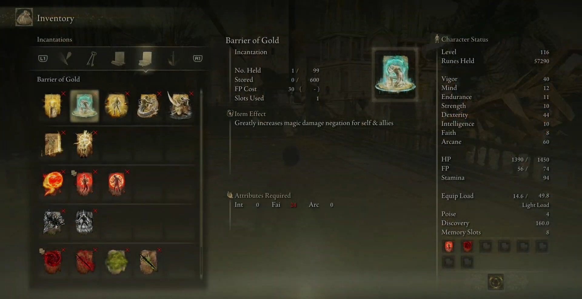 barrier of gold stats