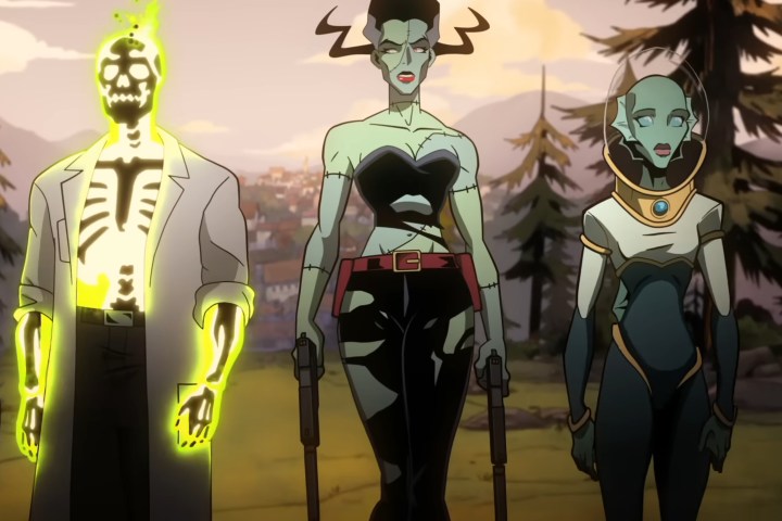 Doctor Phosphorus, The Bride, and Nina Mazursky together in Creature Commandos.
