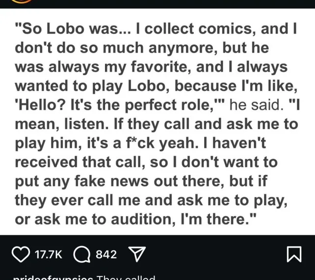 Jason Momoa Cast as Lobo in New DC Universe Supergirl