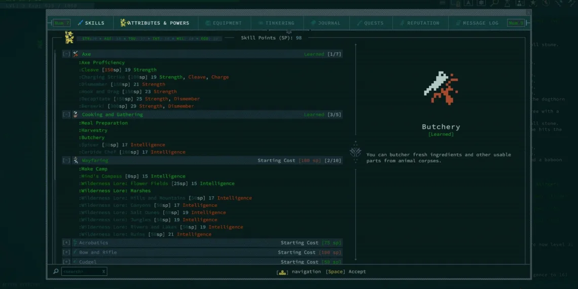 Mastering Skills in Caves of Qud: A Beginner's Guide