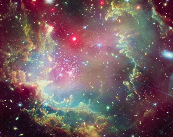 NASA Telescopes Capture Holiday Cosmic Wreath